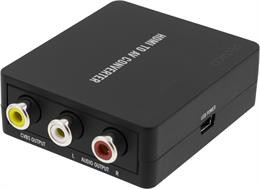 DELTACO HDMI Converter to Composite Video Converter, Black  / AV-HDMI1