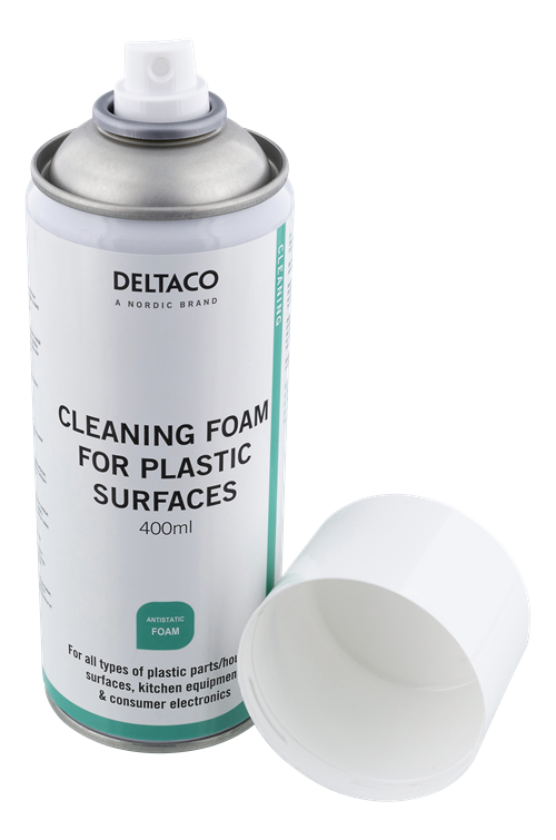 DELTACO Cleaning foam for plastic surfaces, 400 ml / CK1023