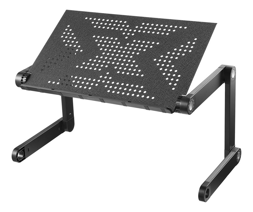 DELTACO OFFICE Портативный стол для ноутбука, регулируемый по высоте, с возможностью наклона