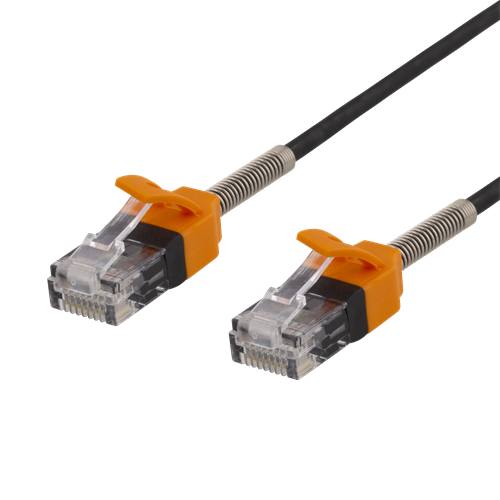 Cable DELTACO GAMING Cat6a, U/UTP, 500MHz, 10m, black / GAM-039