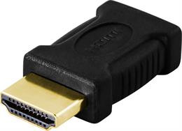 Адаптер DELTACO HDMI, мини HDMI хо к HDMI га, 19-контактный, позолота