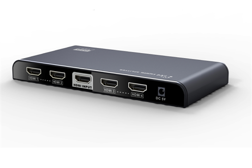 HDMI splitter DELTACO HDMI 2.0, 4K, Ultra HD, 3D, HDCP 2.2, black / HDMI-246