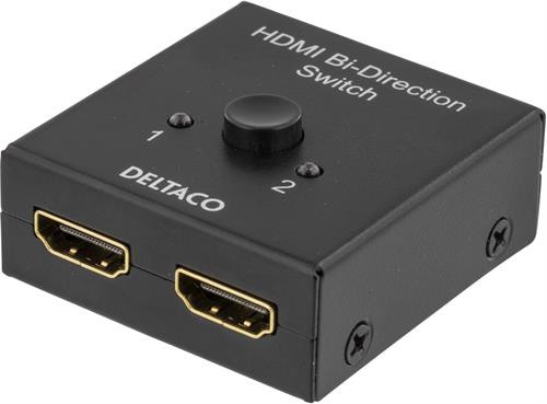 HDMI switch DELTACO, 2 port, black / HDMI-7017