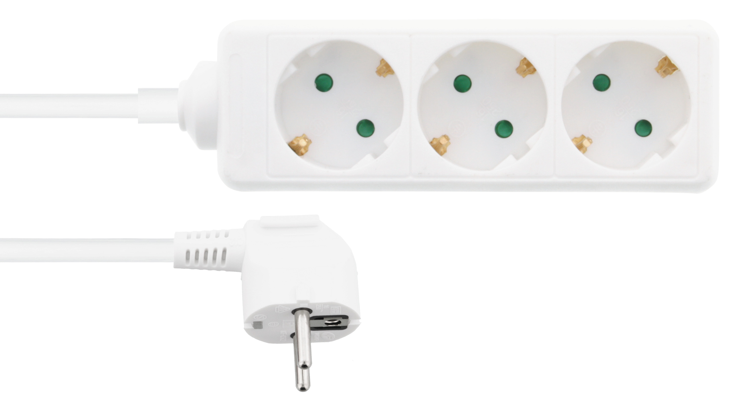 3-way socket NORDIC QUALITY w/earth, 1m / 322129