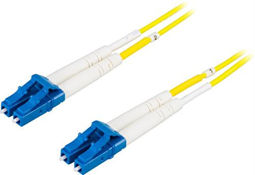 DELTACO fiber cable, LC - LC, 9/125, OS2, duplex, single mode 2m / LCLC-2S