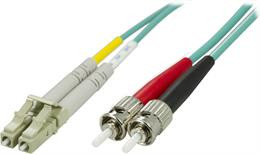 Fiber cable OM3 LC - ST, duplex, multimode, 50/125, 10m DELTACO / LCST-610