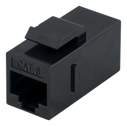 Cat6 Keystone joint, unshielded, 2xRJ45, plastic, 180 DELTACO black / MD-125