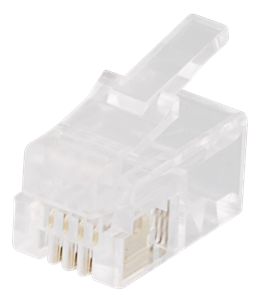  RJ9 / RJ10 / RJ22 4P4C, 20-pack, прозрачный DELTACO / MD-1A