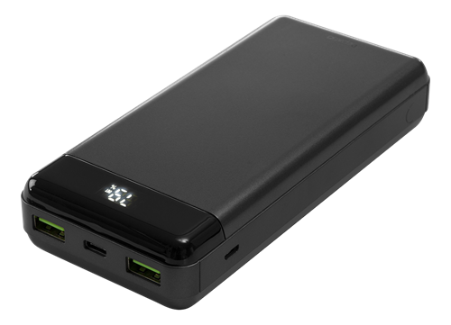 Внешний аккумулятор DELTACO 20000 мАч, 1x USB-C PD 60 Вт, 2x USB-A Fast Charge