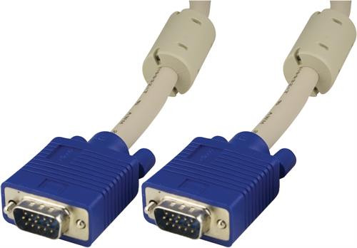 DELTACO monitor cable RGB HD 15ha-ha, 15m, gray / RGB-8D