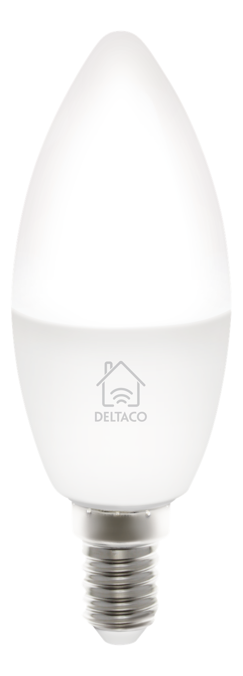 DELTACO SMART HOME LED light, E14, WiFI, 5W, 2700K-6500K, dimmable, wh