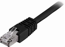 DELTACO F / UTP CAT6 patch cable, 5m, 250MHz, Delta certified, LSZH black / STP-65S 