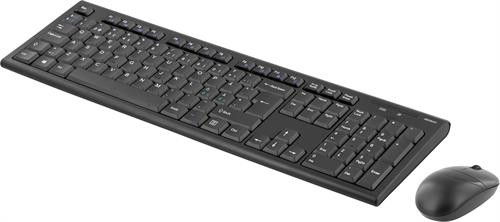 Wireless keyboard and mouse DELTACO 10m, Nordic layout black / TB-114
