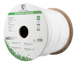 Cable DELTACO UTP, 100m, CAT6a, white / TP-56C