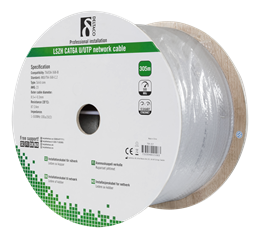 DELTACO U / UTP Cat6a installation cable, 305m, 500MHz, Delta-certified, LSZH, gray / TP-57