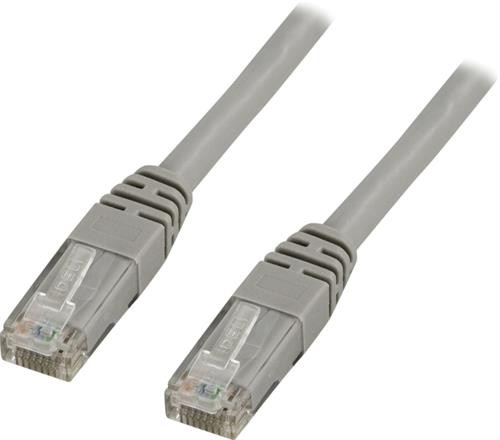 Cable DELTACO U/UTP Cat6, 0.5m, 250MHz, gray / TP-60