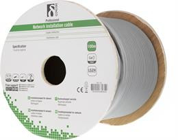 DELTACO S / FTP Cat7 Installation Cable, 100m Drum, 600MHz, Delta Certified, LSZH, Gray TP-70