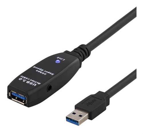 DELTACO PRIME активный удлинительный кабель USB 3.0, тип A ha - ho, 7 м, bl