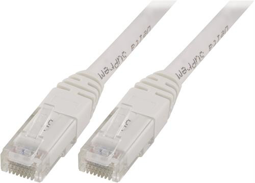 DELTACO U / UTP Cat5e patch cable, 2m, 100MHz, Delta-certified, white / V2-TP