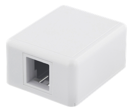 DELTACO Surface wall outlet for Keystone, 1 port, white / VR-222