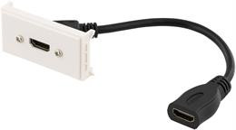 Terminal panel, 1xHDMI, 19-pin ho, 0.2m DELTACO white/ VR-315