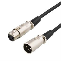 DELTACO XLR audio cable, 3 pin ha - 3 pin ho, 5m black / XLR-1050 