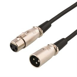 DELTACO XLR audio cable, 3 pin ha - 3 pin ho, 10m, black  / XLR-1100 