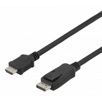 DELTACO DisplayPort по кабелю HDMI, 4k@30Hz, 2м, черный