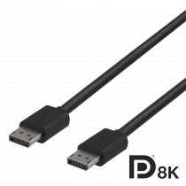 Кабель DELTACO DisplayPort, DP 1.4, 2м, черный