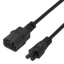 Кабель питания IEC C14 - IEC C5, 0,5м, черный
