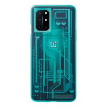 Чехол-бампер Quantum для OnePlus 8T, голубой киборг