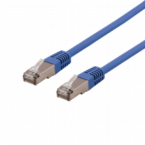 Патчкабель DELTACO S / FTP Cat6, LSZH, 1м, Синий