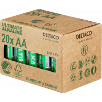 Щелочные батареи DELTACO Ultimate, размер LR6/AA, 20 шт.