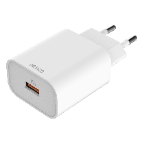 Зарядное устройство DELTACO USB, 1x USB-A, быстрая зарядка 18 Вт, белый