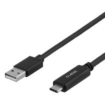 Кабель DELTACO USB2.0, тип A - тип C, 3 м, черный