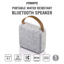 Speaker STREETZ Bluetooth, NFC, 15W, IPX5, white/grey / CM761