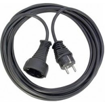 Brennenstuhl earthed extension cable straight CEE 7/7 to straight CEE 7/4 (Schuko), 3m , black 1165430 / DEL-118H