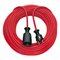 Brennenstuhl Jordad extension cable, straight CEE 7/7 to straight CEE 7/4, guard guard, 20m, red 1162040 / DEL-118x