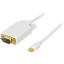 Adapter DELTACO DisplayPort / VGA, 1m, white / DP-VGA101