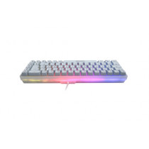 Keyboard DELTACO GAMING, US layout, Mini RGB Membrane, Semi transparent, white /4222327 / GAM-158-W-US