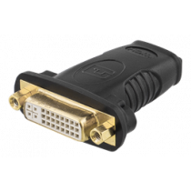  HDMI adapter, 1080p in 60Hz, HDMI 19-pin female to DVI-D female, gold-plated connectors, black DELTACO / HDMI-10A