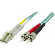 Fiber cable OM3 LC - ST, duplex, multimode, 50/125, 1m DELTACO / LCST-61